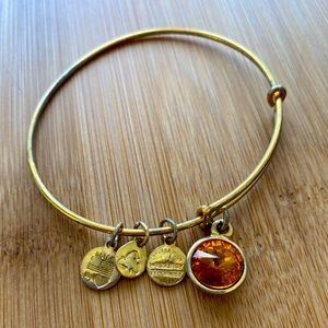 Alex and Ani Topaz Birthstone Bangle